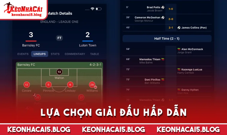 lua chon giai dau hap dan Lựa chọn giải đấu hấp dẫn